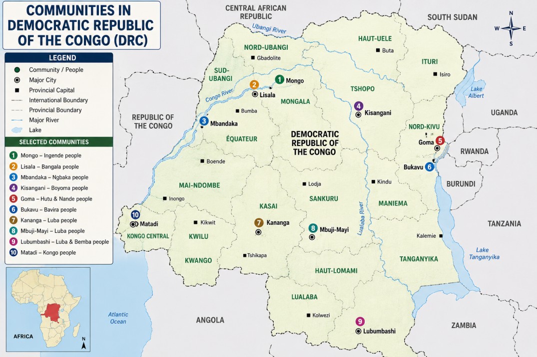 Illustrative service area map